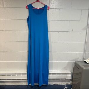 LuLaRoe Women’s XL Vibrant Electric Blue Sleeveless Tank Scoop Neck Maxi Dress